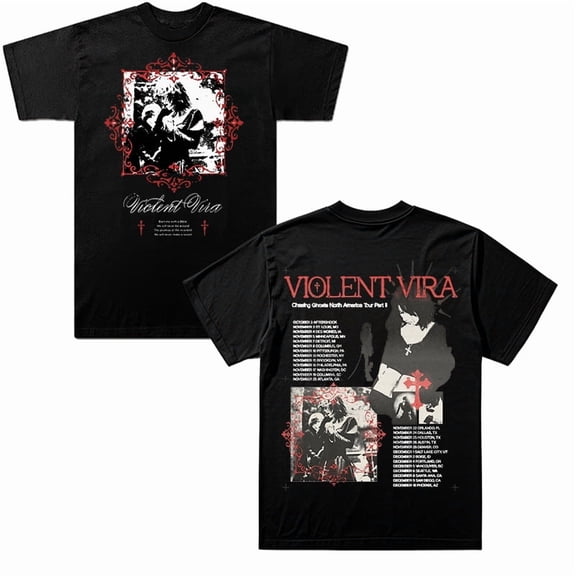 Violent Vira 2025 Merch Tshirt Summer Unisex Short-sleeved T-shirt Fashion Y2K Print Casual Stylish Design Tee
