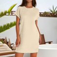 thumbnail image 4 of Tshirt Dress Women Summer Short Sleeve Crewneck Casual Beach Vacation Mini Dresses T Shirt Dresses for Women, 4 of 6