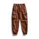 thumbnail image 1 of Pantalones largos de moda para hombre, casuales, de color sólido, cargo, con bolsillos y cremallera, cintura elástica, pantalones largos de algodón para hombre., 1 of 9