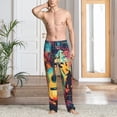 thumbnail image 2 of Balery World Map Guitar Illustration Pantalones de pijama para hombre, pijama ultraligero, pantalón de descanso-XX-Large, 2 of 6