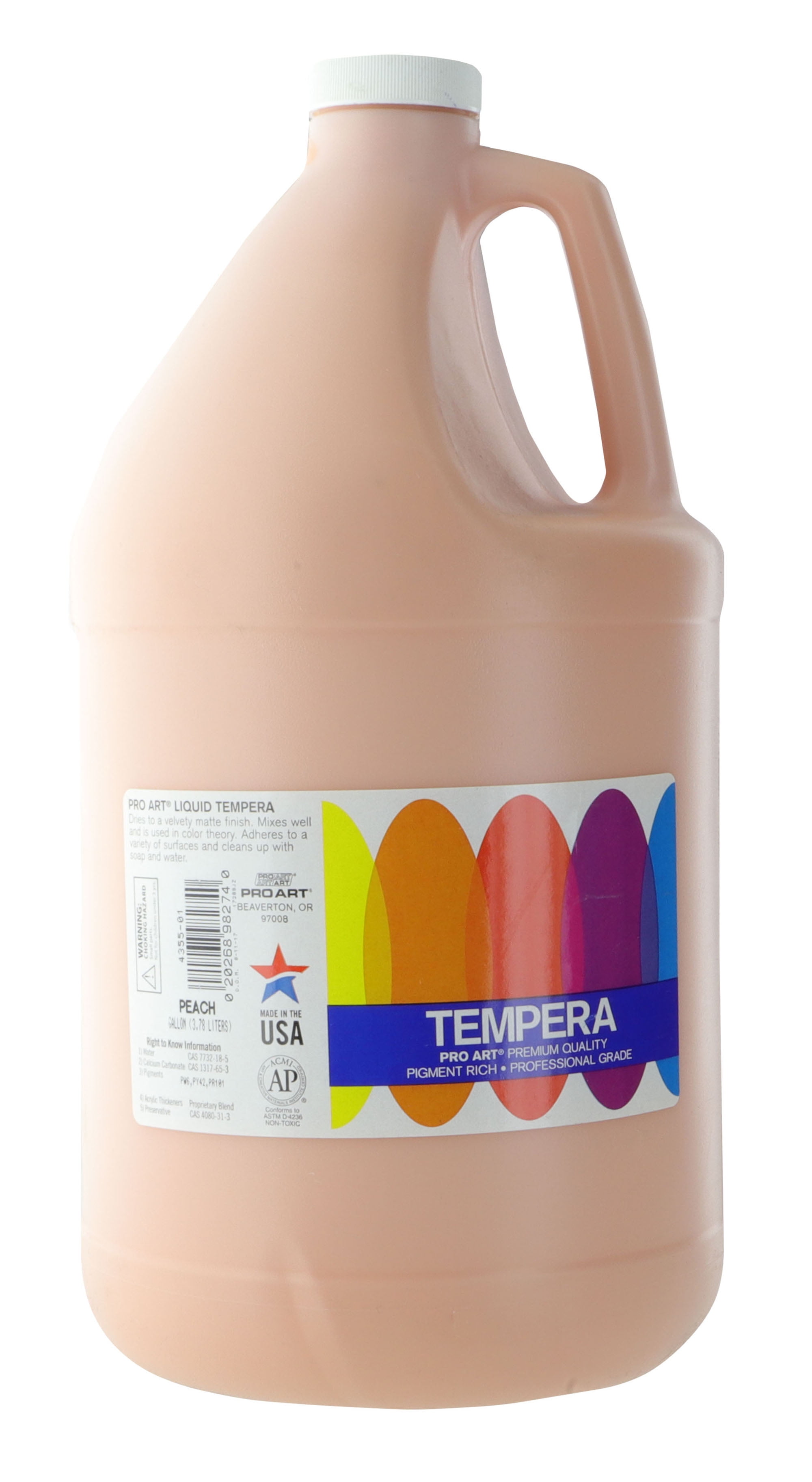 Pro Art Liquid Tempera Paint Gallon Peach