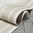 thumbnail image 2 of Well Woven Indoor/Outdoor Runner Rug 2'7" x 9'10" Perry Ivory Striped Border, 2 of 7