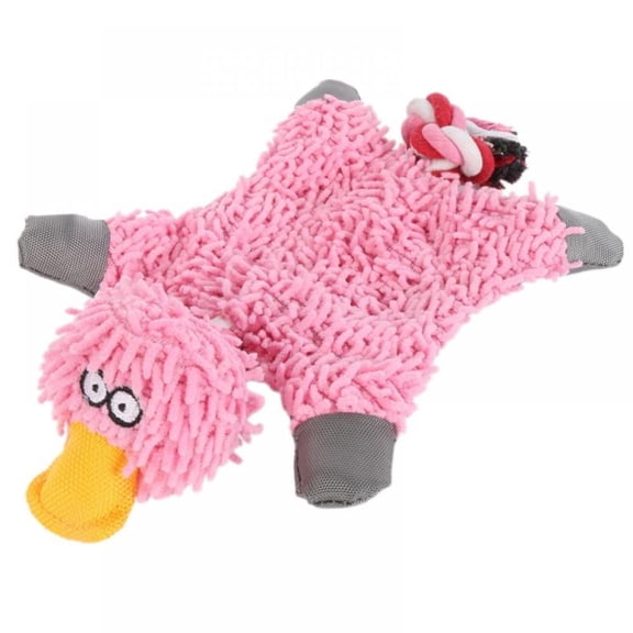 Durable Squeaky Dog Toy Animal Shape Plush for Aggressive Chewers-pink-