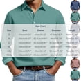 thumbnail image 2 of Stamzod Long Sleeve Collared Shirt Men Dressy Casual Button Up Shirts with Pocket Plus Size Fashion Office Work Tops Navy C M, 2 of 5