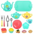 thumbnail image 4 of 19-Piece Red Plastic Tea Set for Kids 4-6 Years: Educational Pretend Play Kitchen Toy with Safe Durable Material, Ideal Birthday Gift for Girls' Imaginative Role Play – Export Quality, Not for, 4 of 6