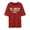 Brick Red, variant on Mens T-Shirt Graphic Retirement Print Crew Neck Short Sleeve Oversized Fit Tee Humorous Work Themed Casual Wear Top