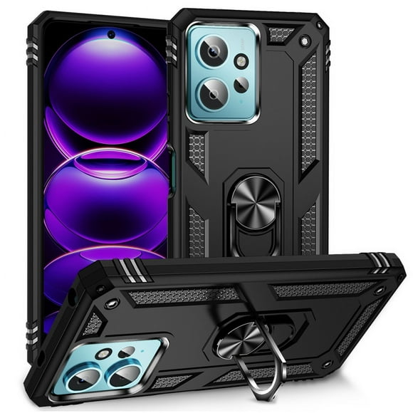 Funda de teléfono para Xiaomi Redmi Note 12 4G Global de Uso Rudo Shockproof + Cristal 9D