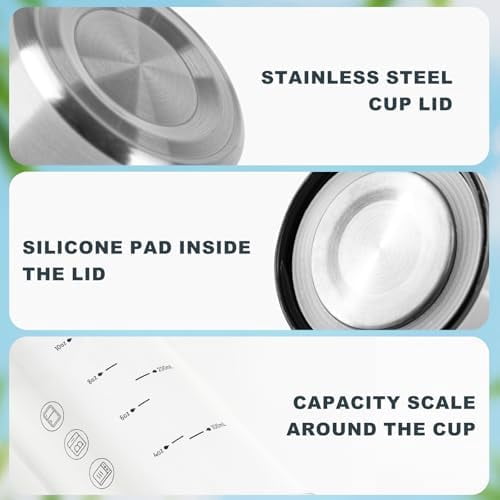 Juice Bottles 4 Pack 16 oz，Reusable Glass Bottles with Lids，Stainless Steel Lids Water Bottle for Juicing, Smoothies, Water, Leakproof, BPA Free