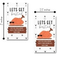 thumbnail image 4 of Lashicorn Lets Get Basted Thanksgiving Holiday Gift Tags Cards  30 pk, 2x3.5 Turkey Alcohol Basket to Put on Front Porch Friendsgiving Youve Been Booed Thanksgiving Game for Friends, 4 of 6