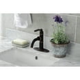 thumbnail image 2 of Kingston Brass KSD282KLNB Whitaker One-Handle Single-Hole Bathroom Faucet with Deck Plate and Push Pop-Up Drain, Naples Bronze, 2 of 7