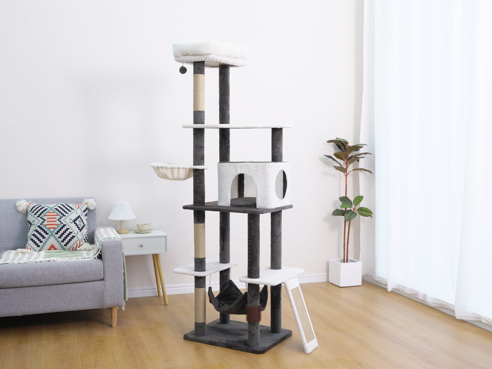 Vibrant Life 5-Level 72" Cat Tree Sanctuary with Condo, Hammock, Perch, Scratching posts