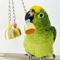 thumbnail image 6 of Bird Bite Pet Bells Toy Parrot African Greys Budgie Parakeet Cockatiel Parakeet Lovebird Cage Hanging Toy Metal Parrots Cage Hanging Non Toxic Attractive 20cm, 6 of 7