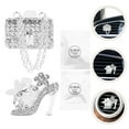 thumbnail image 4 of 2Pcs Metal Rhinestone Car Scent Air Fresheners Vent Clips Luxury Design for Car Interior Ornament, 4 of 8
