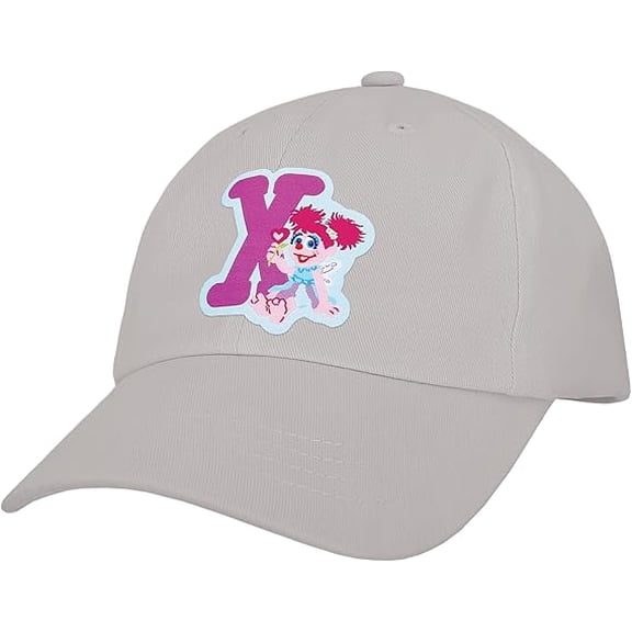 Sesame Street Elmo & Abby Kids Toddler Cap with Initial, Toddler Boys Hat, Youth Girl Baseball Cap, Cute Toddler Baseball Cap