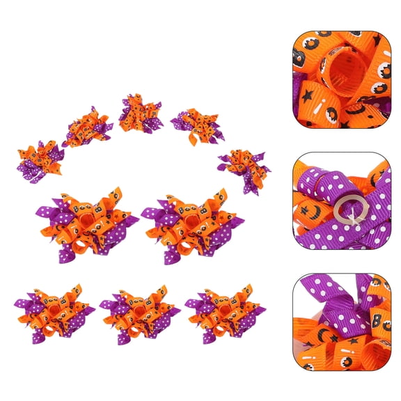 LEORX Pet Accessories Dog Bows Multi 10pcs