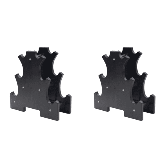 Peggybuy Dumbbell Rack 3 Tier Small Dumbbell Rack Stand Only for Home Gym (Solid)