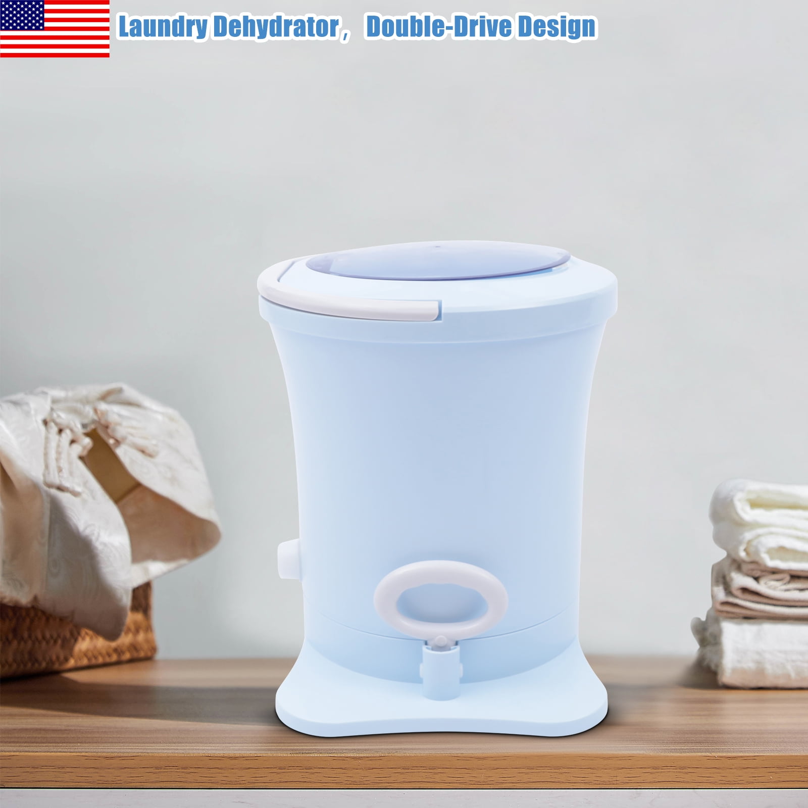 Portable Laundry Spinner, Heavy-Duty Manual Operation, Quick-Dry Clothes Wringer & Off-Grid Washing Tool