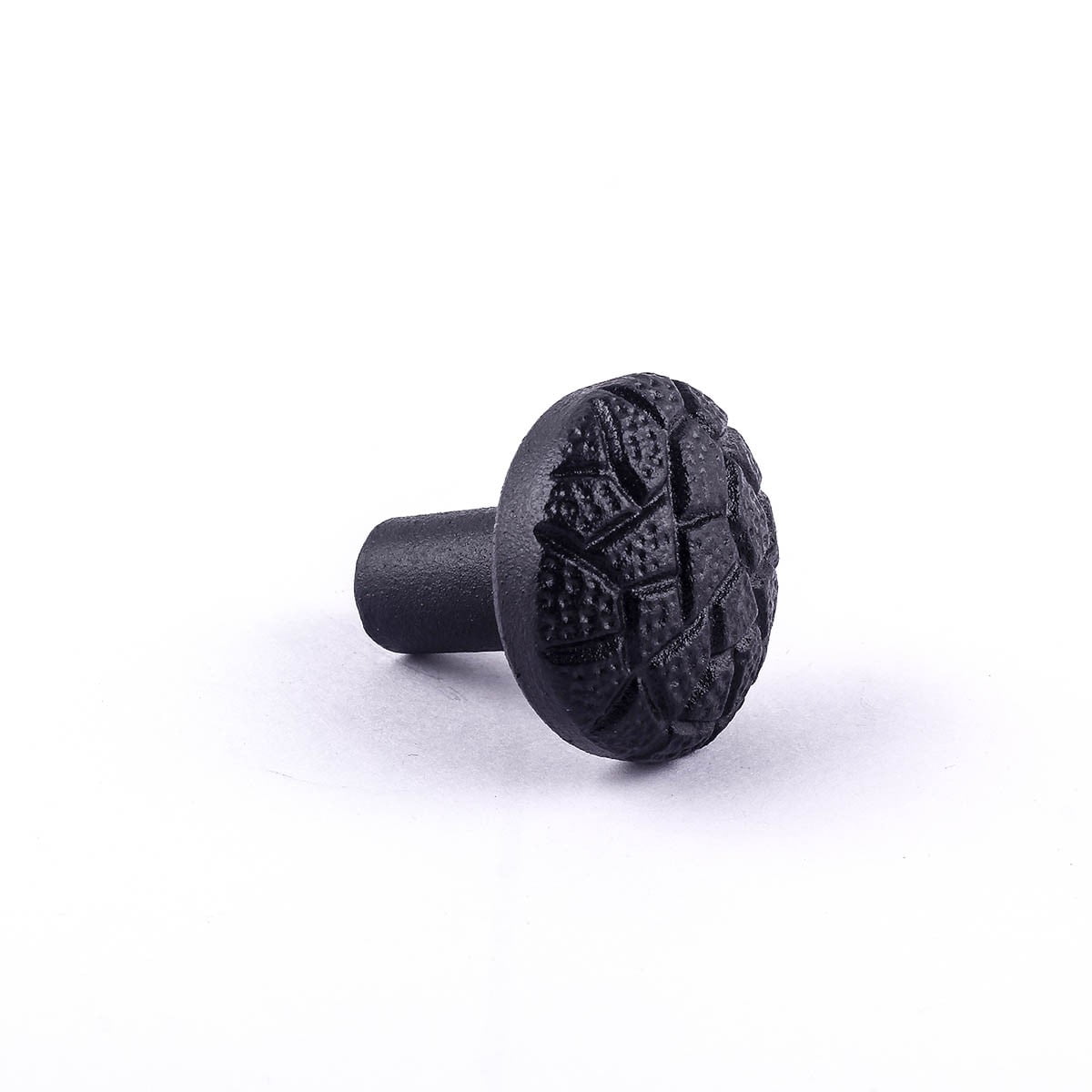 Iron Kitchen Cabinet Knob Black Round Cobble Stone style Kitchen Cabinet Hardware Pack of 4|Renovators Supply