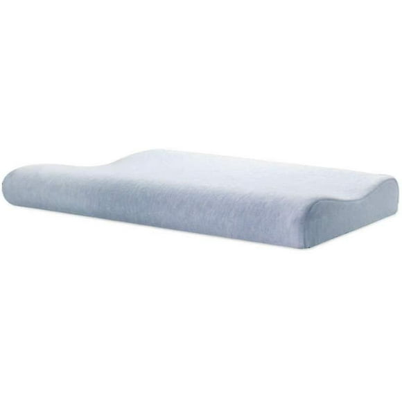 Ssxjv Slim Memory Foam Sleeping Pillow Cervical Contour Bed Sleeping Thin Pillow Neck Support For Side Back Stomach Sleepers With Soft Pillow Cover