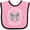 Pink and Black, variant on Inktastic Brain Cancer Awareness with Grey Ribbon and Butterfly Boys or Girls Baby Bib