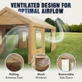 thumbnail image 6 of ALEKO Outdoor 10 x 20 ft Gray Gazebo Carport Canopy Tent Sidewalls and Windows, 6 of 10