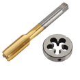 thumbnail image 2 of High Hardness UNF 1/2 -28 HSS Titanium Coated Tap & Round Die Set Thread Tool for Mold Machining, 2 of 5