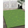thumbnail image 3 of Ahgly Company Machine Washable Indoor Round Transitional Bright Green Area Rugs, 8' Round, 3 of 7
