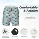 thumbnail image 3 of Fotbe Funny Cartoon Pugs Traje de Baño para Hombre – Shorts de Natación de Secado Rápido con Forro y Bolsillos-Medium, 3 of 6