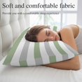 thumbnail image 5 of Sage Green Grey Striped Small Pillow Covers, Farmhouse Sage Green Stripes Soft Breathable Throw Pillow Cases with Invisible Zipper, Decorative Pillowcase Pillows Protectors for Sofa Bed Chair 12"x20", 5 of 9