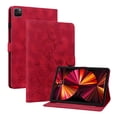 thumbnail image 2 of FJLBDE Case for iPad Pro 13 Inch (M4 2024/M5 2025), Embossed Flower PU Leather Flip Wallet Folio Stand Cover, Red, 2 of 7