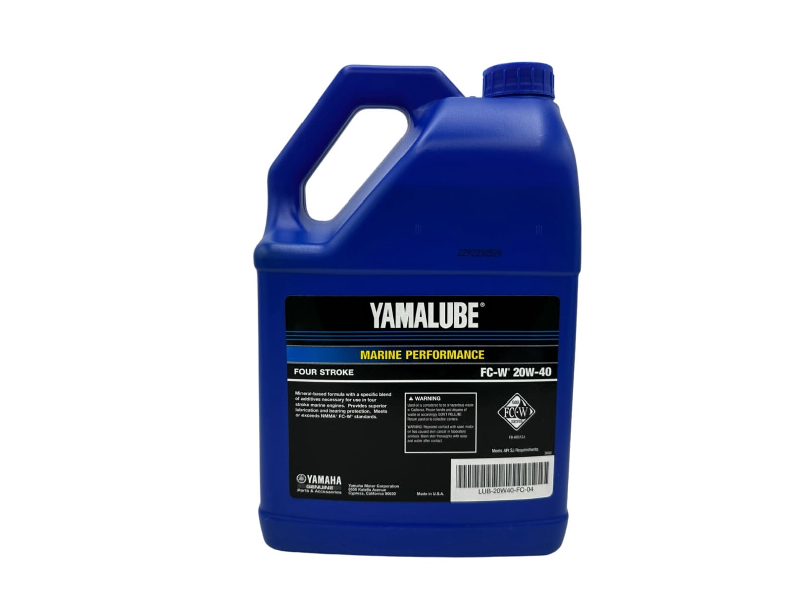 Yamaha OEM Yamalube Marine 20W-40 Engine Oil LUB-20W40-FC-04 Gallon