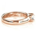 thumbnail image 2 of Affordable 14K Round Natural 0.2 Ctw Diamond Solitaire Engagement Ring For Cheap (Rose Gold Size 6.5), 2 of 3