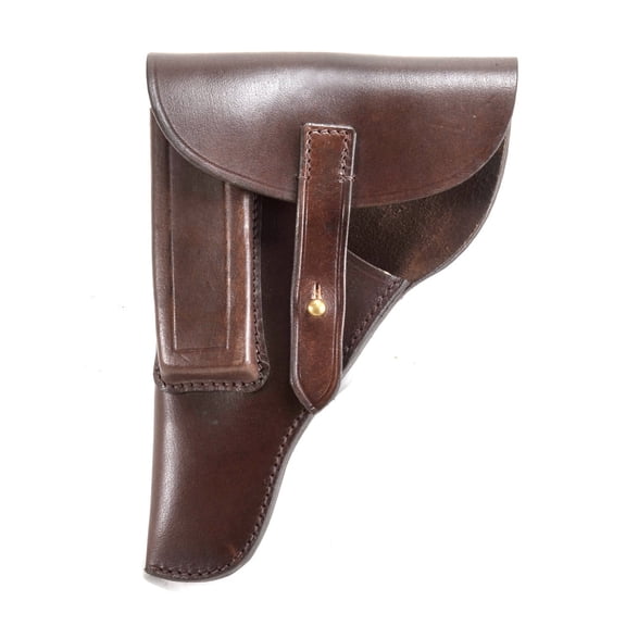 World War Supply Gun Holster PP PPK Mauser HSc Left Hand Brown Leather