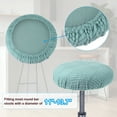 thumbnail image 3 of Uxcell Stool Covers Round, Elastic Bar Stool Covers Washable Stool Cushion Slipcover Stretchy Bar Chair Seat Cover for Chair Light Blue 11"-14", 3 of 7