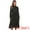 Black, variant on DARING DIVA Chiffon Midi Sheer Long Sleeve Smocked A-Line Dress XS Black