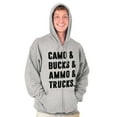 thumbnail image 5 of Camo Bucks Trucks Cute Hunter Son Zip Hoodie Sweatshirt Men Brisco Brands X, 5 of 6