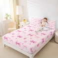 thumbnail image 3 of Erosebridal Girly Bowknot Kids Queen Sheet Sets, Cycle Polka Dots Bed Set, 4 Pieces, 3 of 5