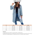 thumbnail image 4 of Long Sleeve Coat Jacket, Turn Down Collar Midi Length Casual Coat Pure Color For Female For Winter, 4 of 5