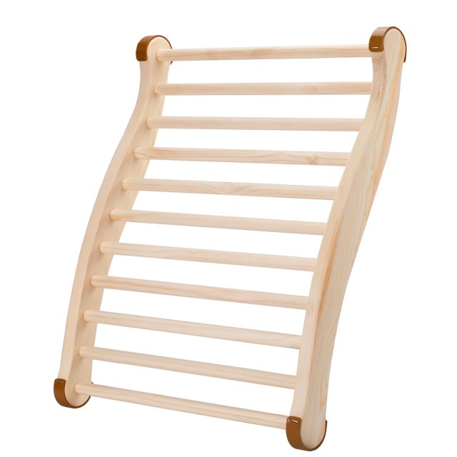 Respaldo para sauna TOLHYUN de madera en forma de S, 50 x 40 cm