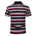 thumbnail image 4 of COSFO Mens Polo Shirt Performance Short Sleeve Summer Striped Graphic Tees Pullover Lightweight Casual Slim Fit Collared Tops, 4 of 7