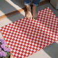 thumbnail image 4 of Red White Checkerboard Checkered Pattern Door Rugs,Washable Non Slip Door Mats Indoor,Decorative Door Mats,Entry Mat Indoor for Entrance,Bedroom,Kitchen,Bathroom,20"x32", 4 of 6
