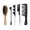 Comb with a hook-Black, variant on 5 Pcs Boar Bristle Slick Back Hair Brush Styling Set, Edge Brush, Teasing Brush & Tail Comb, Hair Tools for Ponytail, Buns, Edges & Flyaways for Women Men Kids
