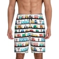 thumbnail image 3 of Lsque Funny Transport Mens Sleep Pajama Shorts,Short Pajama Pants, Cotton Ultra-Soft Knit-Medium, 3 of 9