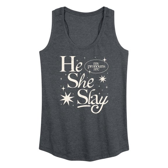 Instant Message - He She Slay - LGBT Pride - Women's Racerback Tank Top