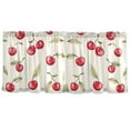 thumbnail image 7 of Yayeee Kitchen Curtains Tier Set of 2 Light Filtering 57"x24" Over Sink Window Panels, Red Cherry, 7 of 7