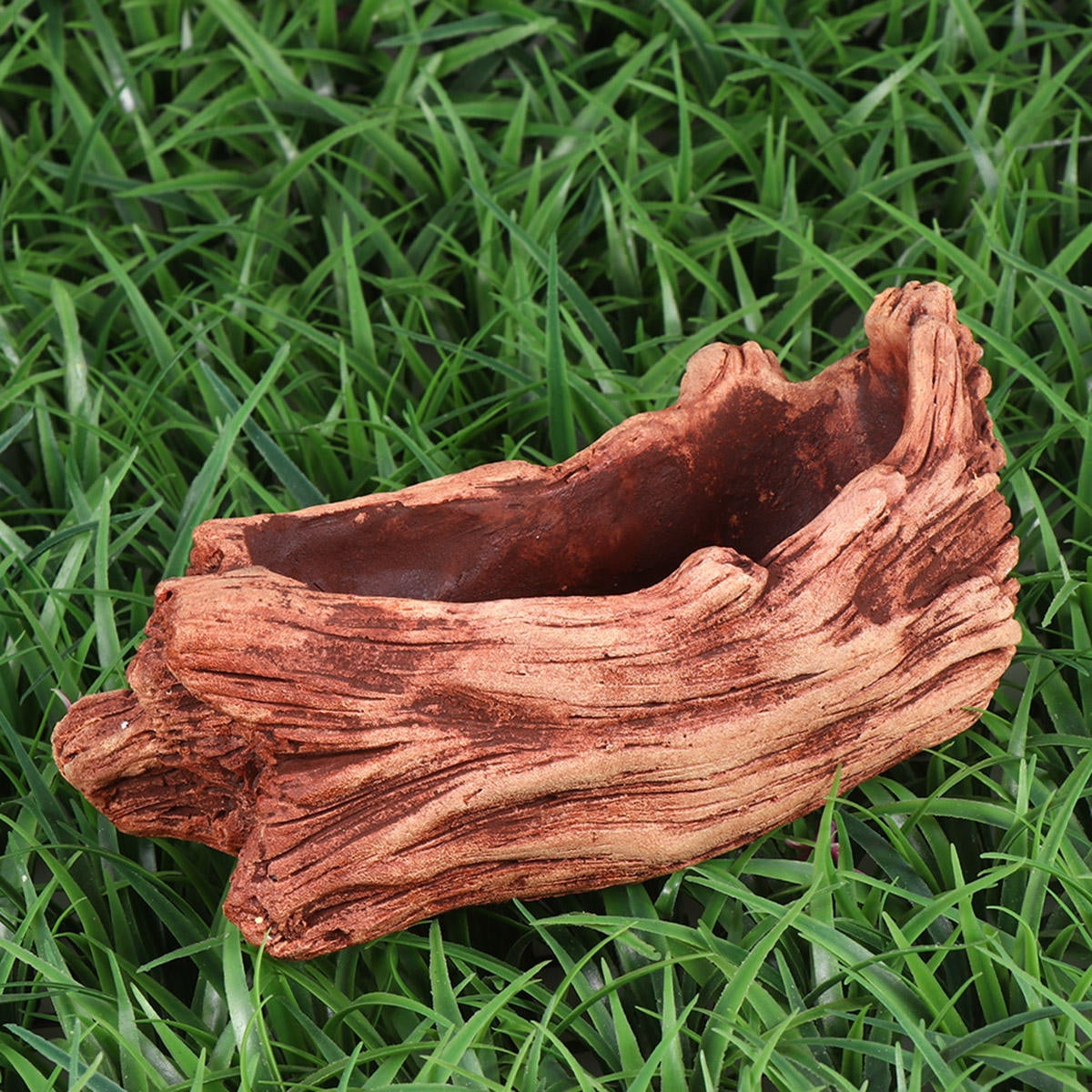 HOOWIFFY balcony planter Flowerpot Cement Brown Family Gardening Props 1Pack