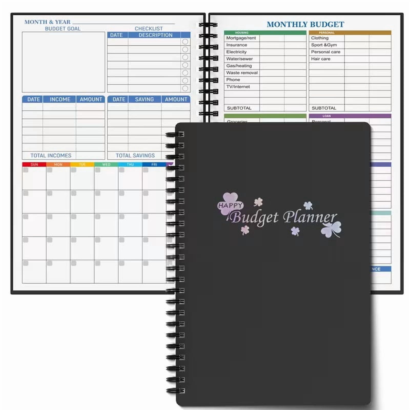 Undated Budget Planner A5 Monthly Finance Organizer Expense Tracker Notebook for Women Men