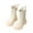 White, variant on Fall And Winter Zipper Mid-Calf Leather Boots For Older Children Fashionable Student Boots For Little Girls Princess Style Long Boots Casual And Easy-Matching