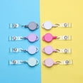 thumbnail image 6 of 1pc Durable Fashion Anti-Lost Clip ID Name Card Clip Retractable Badge Holder Key Ring Lanyards LIGHT BLUE, 6 of 8