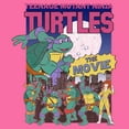 thumbnail image 2 of Girl's Teenage Mutant Ninja Turtles The Movie Retro Poster Graphic Cropped T-Shirt Light Pink X Large, 2 of 3